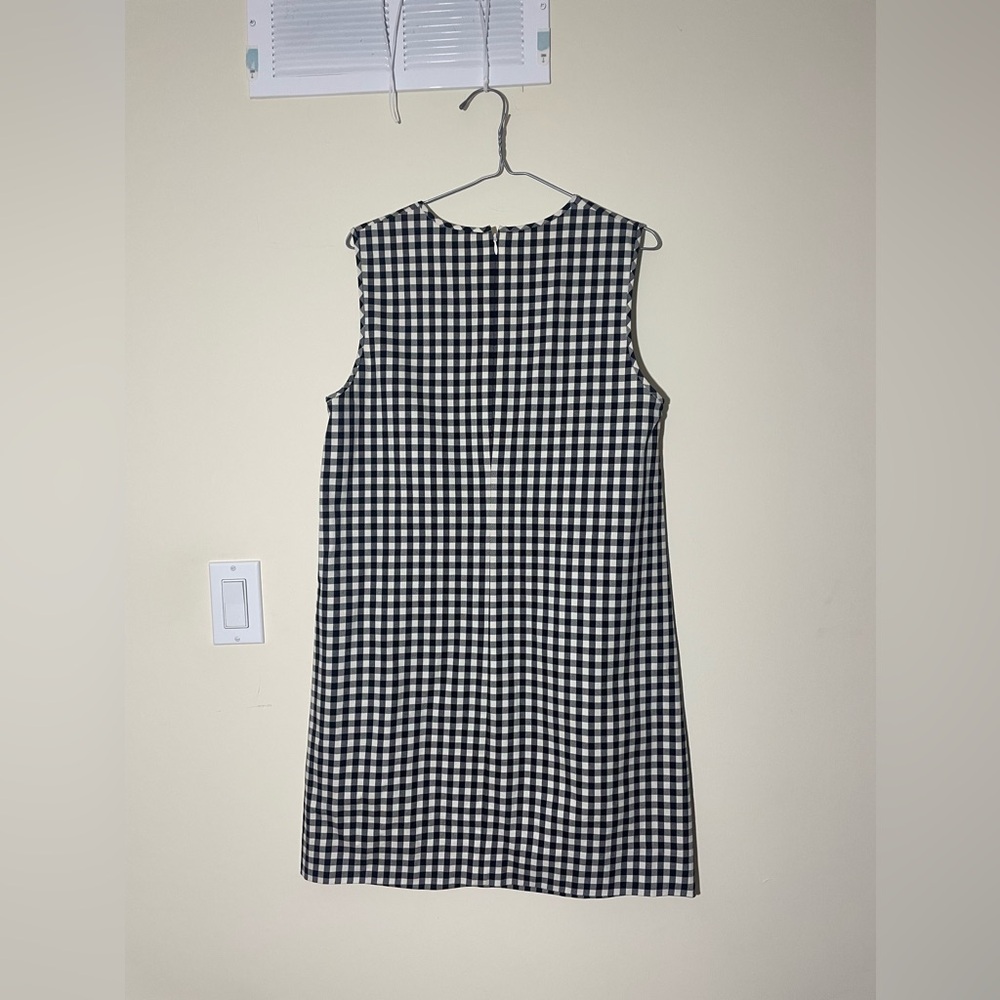 theory Black and White Gingham Sleeveless Dress - Picture 4 of 8